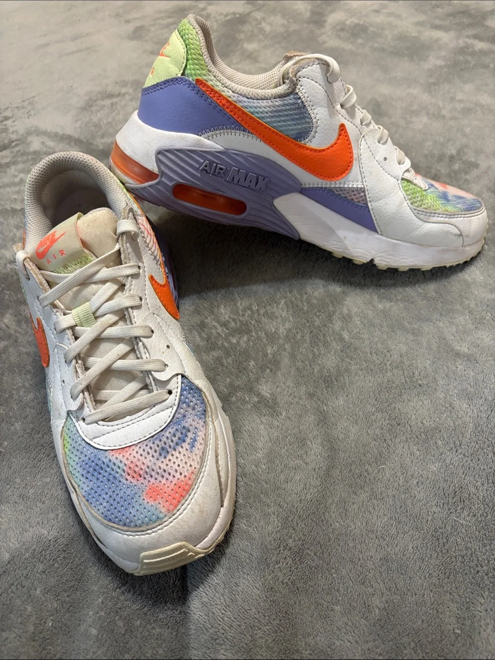 Nike Multicolor Air Max Sneakers with Orange Swoosh
